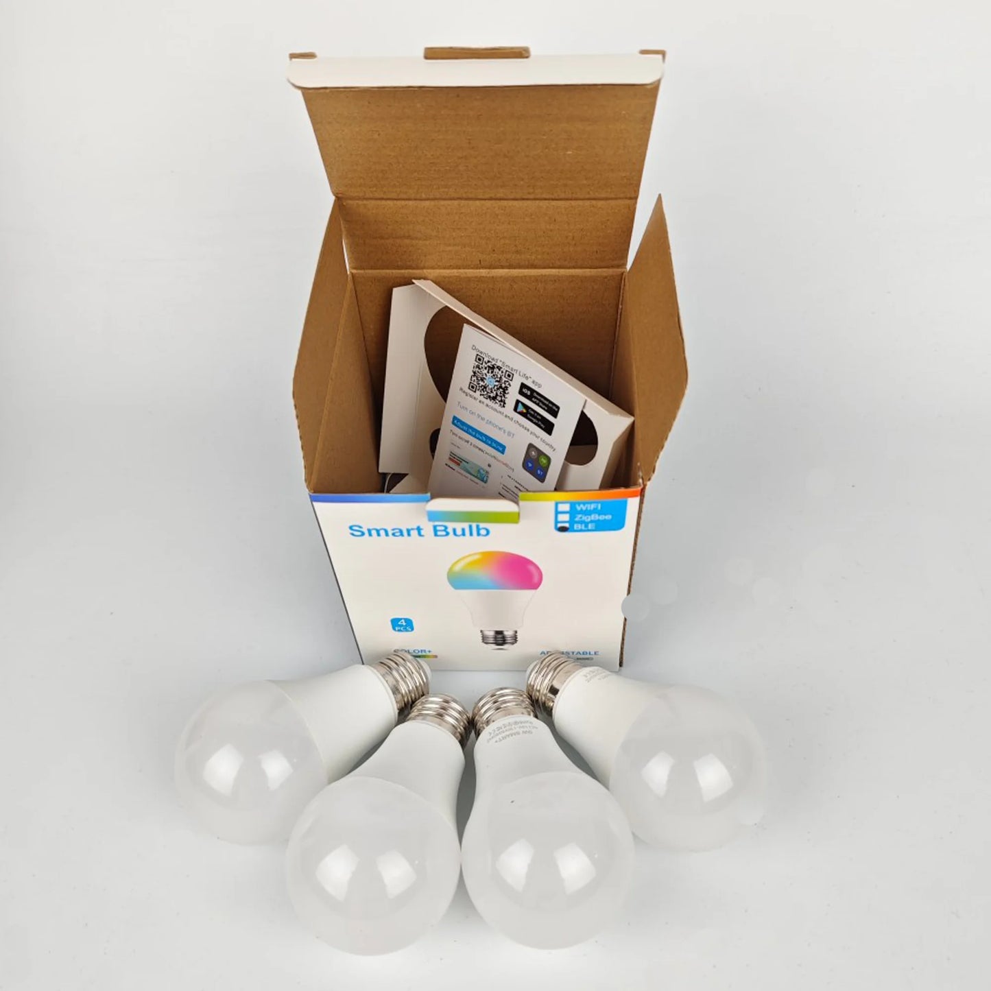 Smeileas RGBCW Smart Light Bulbs 4 Pack With App Control