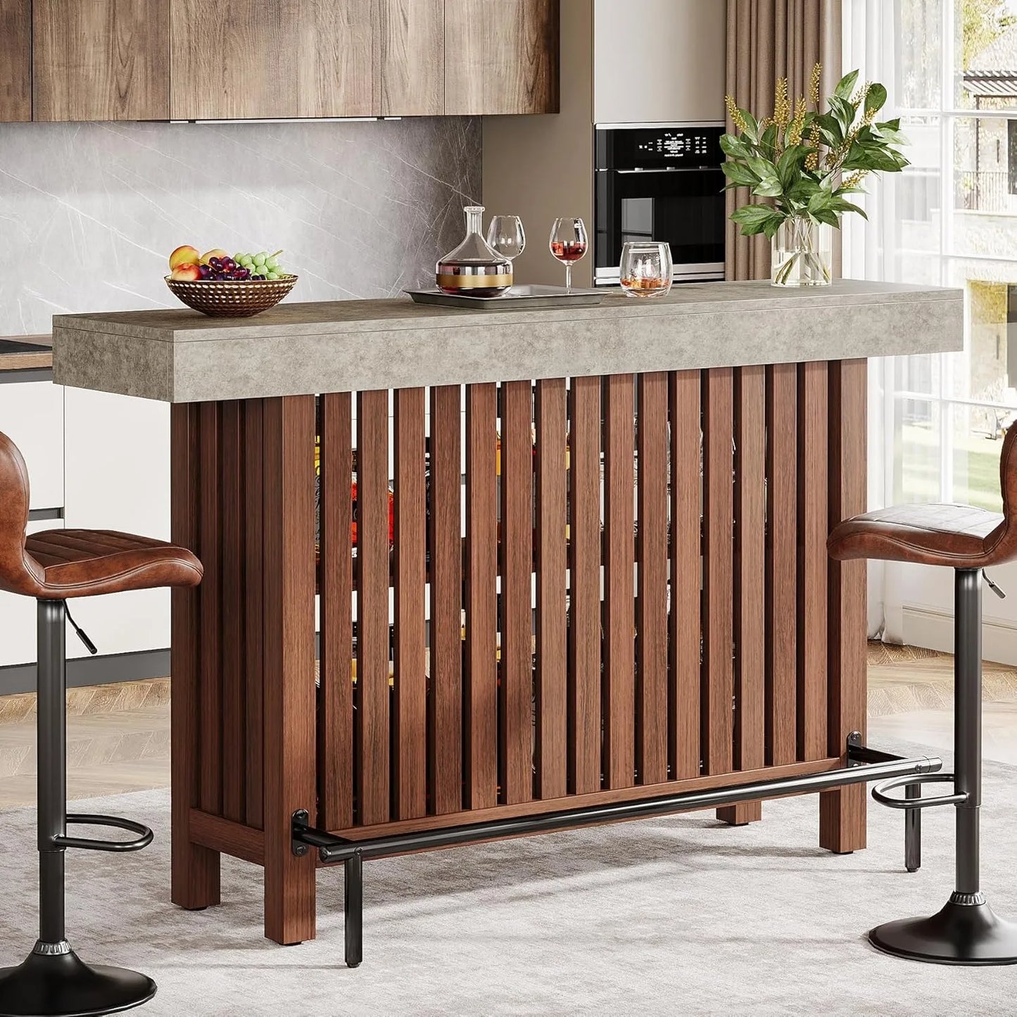 Little Tree Modern Home Bar Cabinet And Coffee Bar Unit