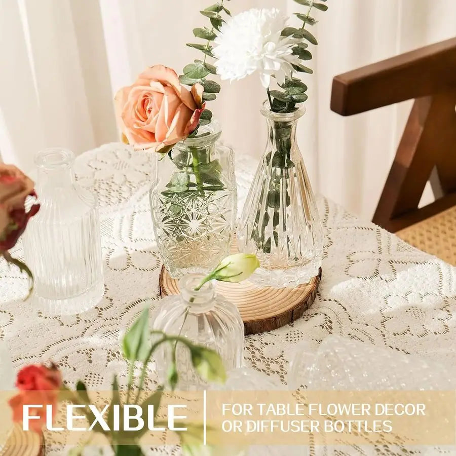 Bud Vase Set of 32PCS Wedding Centerpieces for Tables,Mini Clear Bud Vases for Flowers,Small Flower Vases Suitable for Birthday