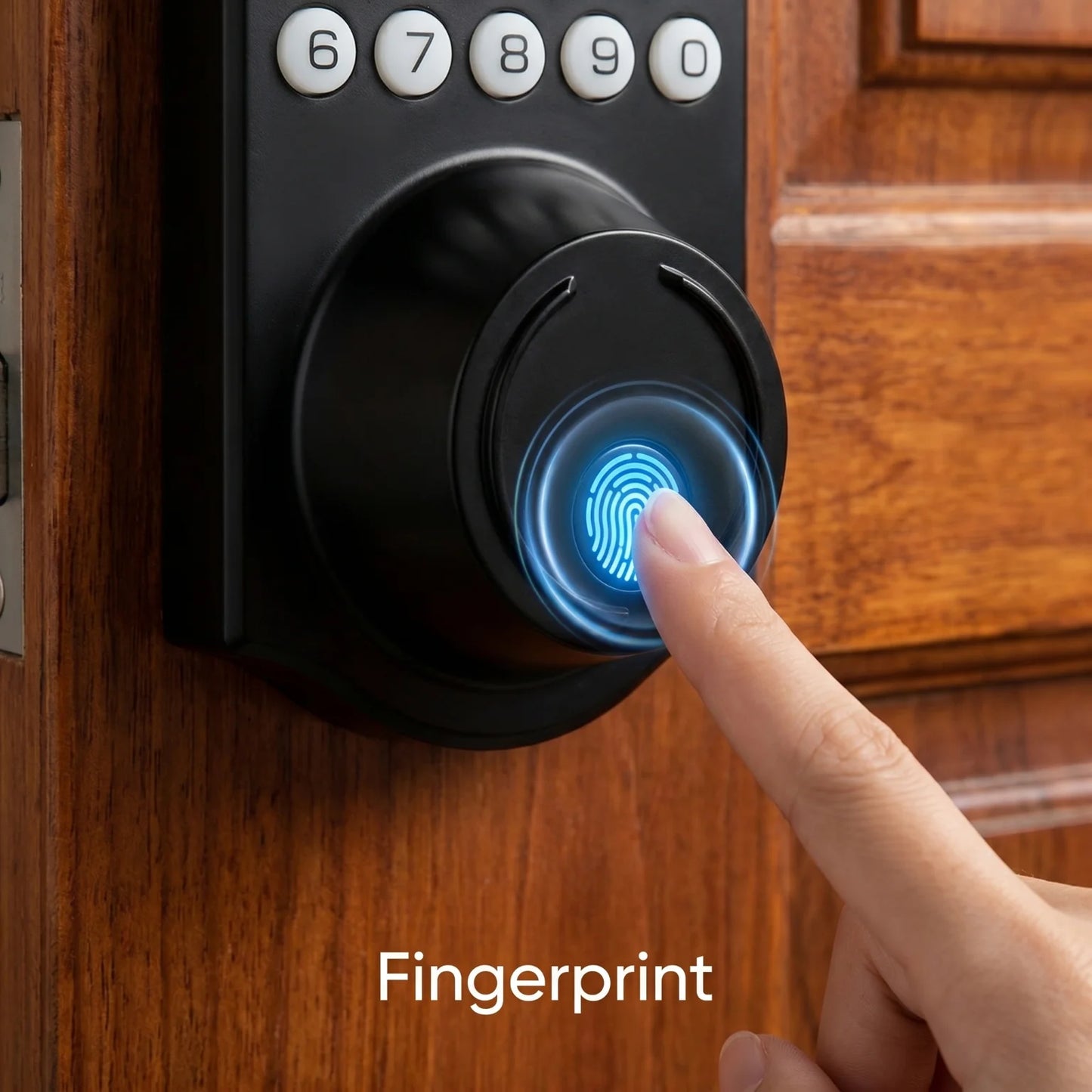 Bluetooth Smart Deadbolt Lock with Fingerprint Passcode App Remote Temporary Code Auto Lock Keyless Entry Front Door Lock for House Airbnb
