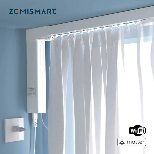 Zemismart Matter Over WiFi Curtain Track With Smart Motor