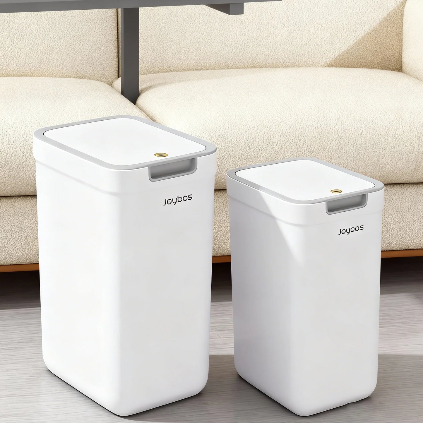 Joybos DualUse Wall and Floor Trash Can With Lid Slim