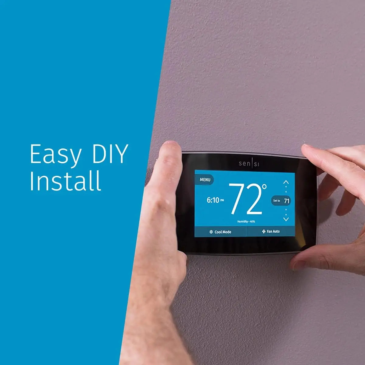 Smart Wi-Fi Thermostat with Touchscreen, Alexa Compatible, Energy Star Certified, Easy DIY Install