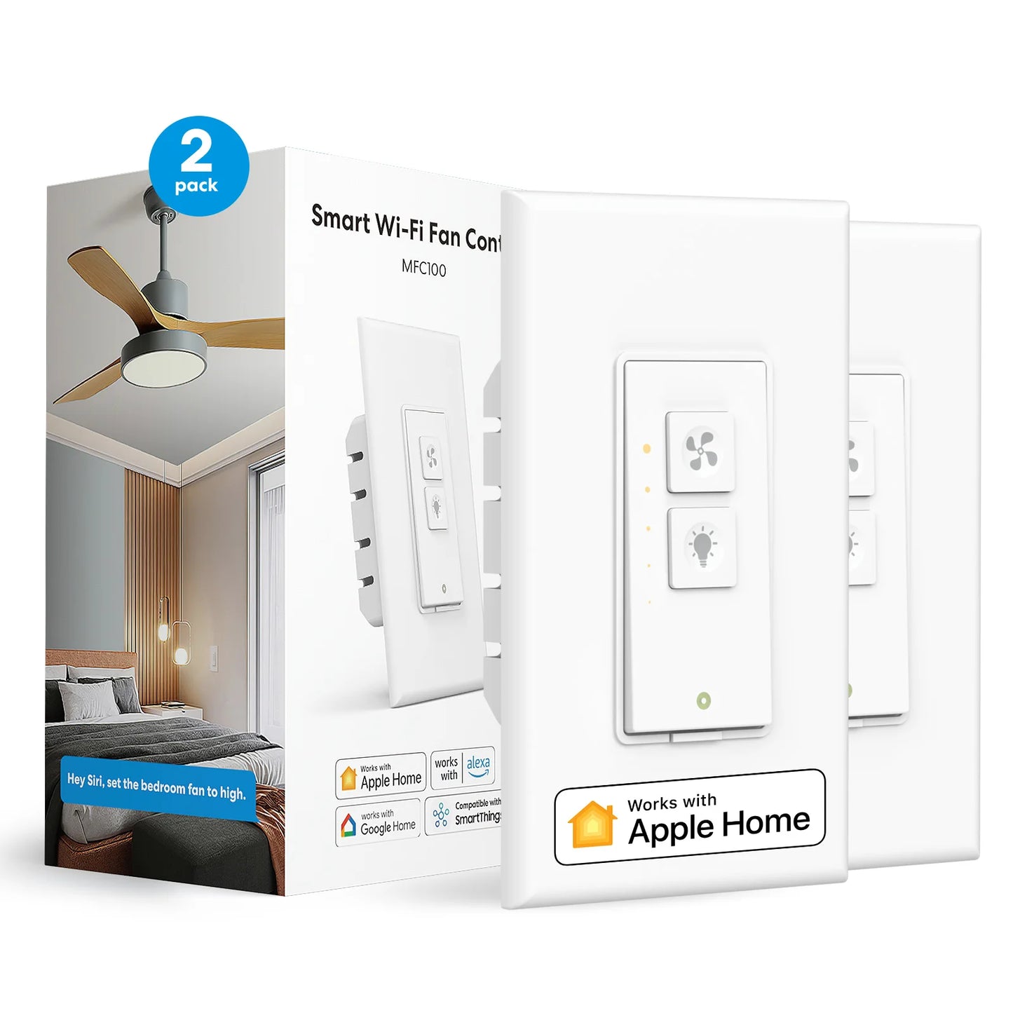 Meross WiFi Smart Ceiling Fan Light Dimmer Switch with Alexa